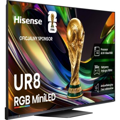 Telewizor HISENSE 65UR8S 65" RGB 4K 180Hz VRR VIDAA Dolby Atmos Dolby Vision HDMI 2.1