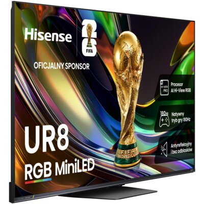 Telewizor HISENSE 75UR8S 75" RGB 4K 180 Hz VRR VIDAA Dolby Atmos Dolby Vision HDMI 2.1