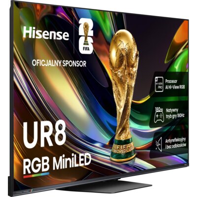 Telewizor HISENSE 55UR8S 55" RGB 4K 180 Hz VRR VIDAA Dolby Atmos Dolby Vision HDMI 2.1