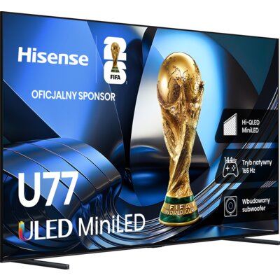 Telewizor HISENSE 100U77SE 100" QD-Mini LED 4K 165Hz VRR VIDAA Dolby Atmos Dolby Vision HDMI 2.1