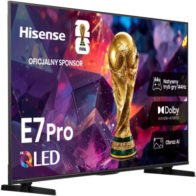 Telewizor HISENSE 50E77S PRO 50" QLED 4K 144 Hz VRR VIDAA Dolby Atmos Dolby Vision HDMI 2.1