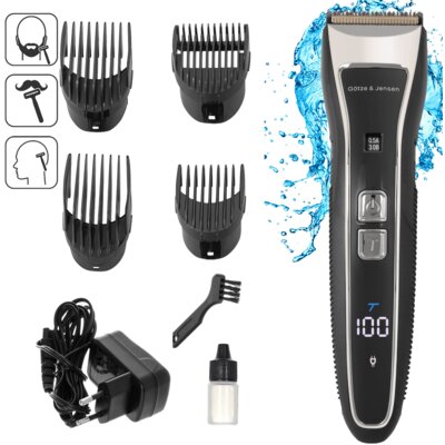 Strzyżarka GÖTZE & JENSEN CL700 bezprzewodowa 4 nakładki trymer do brody 0.5-30 mm