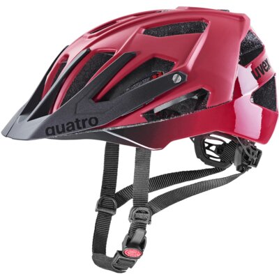 Kask rowerowy UVEX Quatro CC Czerwony MTB (rozmiar 52-57)