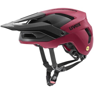 Kask rowerowy UVEX Renegade Czerwono-czarny MTB (rozmiar 57-61) MIPS