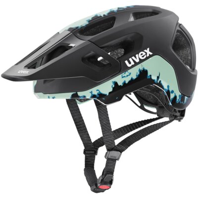 Kask rowerowy UVEX React Czarno-zielony MTB (rozmiar 52-57)
