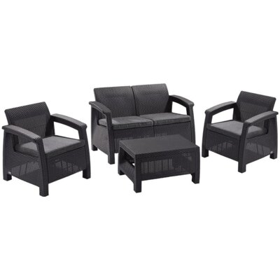 Zestaw mebli ogrodowych KETER Corfu II Set Grafitowy