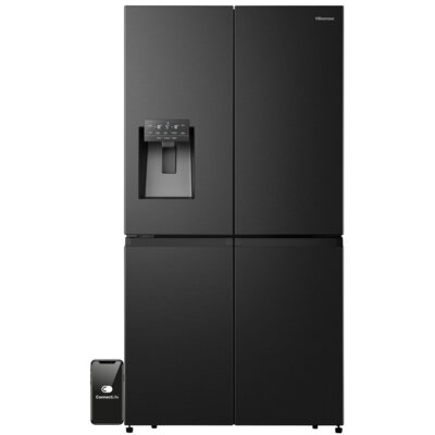Lodówka HISENSE RQ7P522STFE MD Side by Side No Frost 178.5cm Czarna Kostkarka Wi-Fi ConnectLife My Fresh Choice