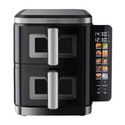 Air Fryer Frytkownica beztłuszczowa WEBBER AF901 11l z podwójnym koszem i 10 automatycznymi programami