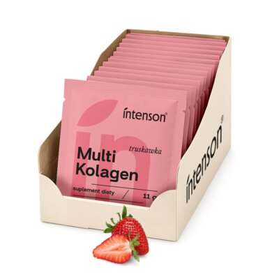 Kolagen INTENSON Multi Truskawkowy (20 x 11 g)