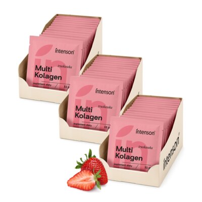 Kolagen INTENSON Multi Truskawkowy (60 x 11 g)