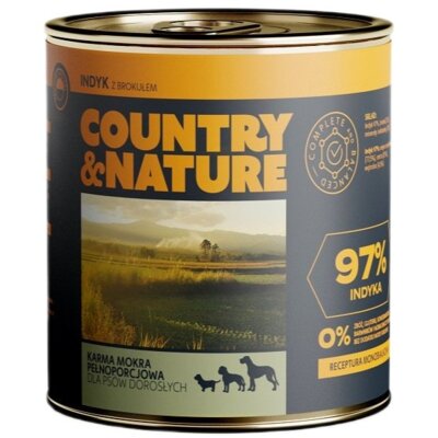 Karma dla psa COUNTRY & NATURE Indyk z brokułem 850 g
