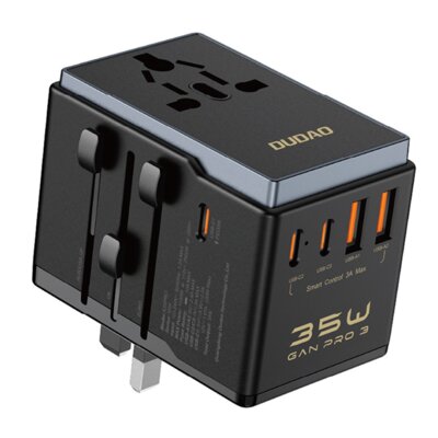 Adapter podróżny DUDAO A35Pro Czarny