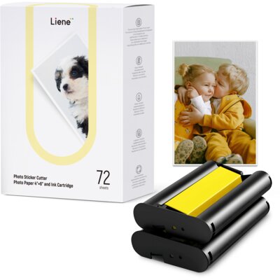 Papier fotograficzny LIENE PixCut S1 4x6" 72 arkuszy + 2 wkłady drukujące