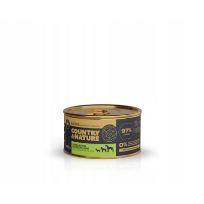 Country&Nature Kaczka (97%) z burakiem i jabłkiem bezzbożowa monoproteinowa karma dla psa 410 g