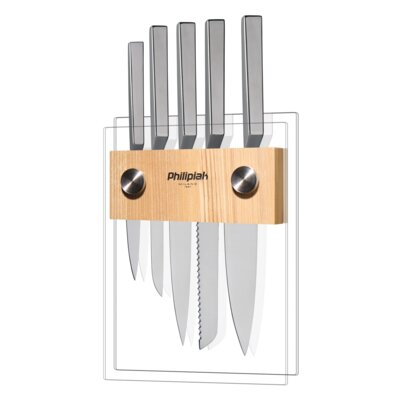 Zestaw noży PHILIPIAK Stalowe w szklanym stojaku