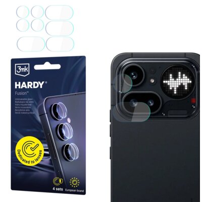 Szkło hybrydowe na obiektyw 3MK Hardy Fusion Lens Protection do Nothing Phone 4a Pro