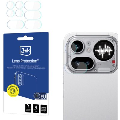 Szkło hybrydowe na obiektyw 3MK Lens Protection do Nothing Phone 4A Pro (4 szt.)