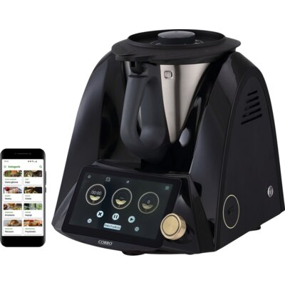 Wielofunkcyjny robot kuchenny COBBO 7 Pro Czarny (WiFi) z wbudowaną wagą i funkcją gotowania
