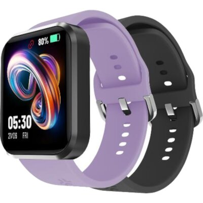Smartwatch CELLY Trainerbeat 2 Czarny + Fioletowy Pasek
