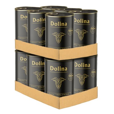 Karma dla psa DOLINA NOTECI Koza i Wołowina 12 x 400 g