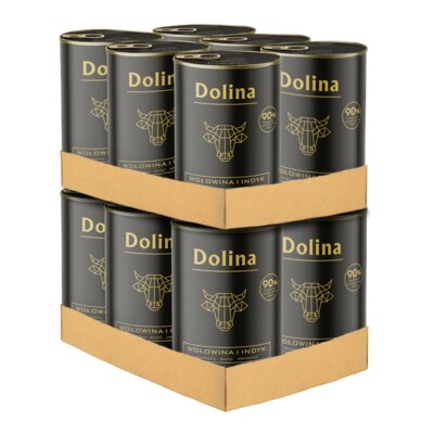 Karma dla psa DOLINA NOTECI Wołowina i Indyk 12 x 400 g