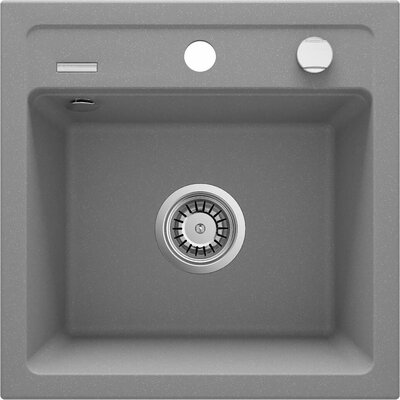 Zlewozmywak jednokomorowy DEANTE Zorba ZQZ S103 Szary metaliczny 44x44
