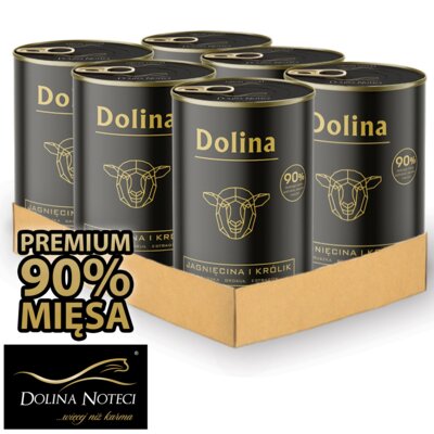 Karma dla psa DOLINA NOTECI Jagnięcina i Królik 6 x 400 g