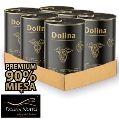 Karma dla psa DOLINA NOTECI Koza i Wołowina 6 x 400 g