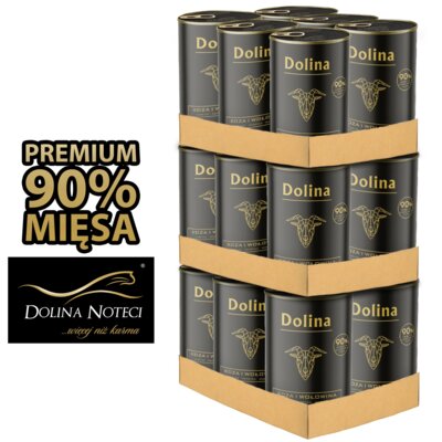 Karma dla psa DOLINA NOTECI Koza i Wołowina 18 x 400 g