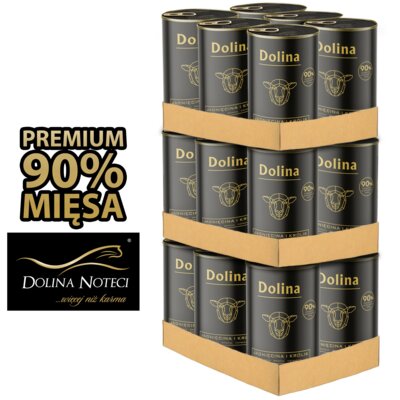 Karma dla psa DOLINA NOTECI Jagnięcina i Królik 18 x 400 g