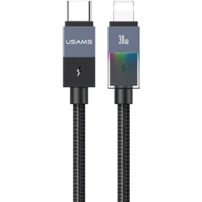 Kabel USB-C - Lightning USAMS SJ776 30W 1.2m Szary