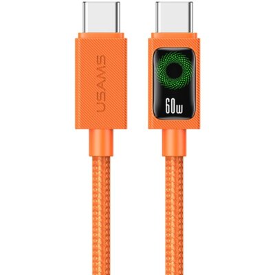 Kabel USB-C - USB-C USAMS SJ773 60W 1.2 m Pomarańczowy