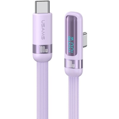 Kabel USB-C - USB-C USAMS US-SJ653 100W 1.2 m Fioletowy