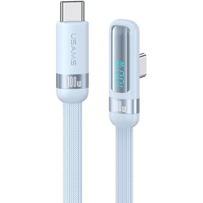 Kabel USB-C - USB-C USAMS US-SJ653 100W 1.2 m Niebieski