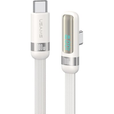 Kabel USB-C - USB-C USAMS US-SJ653 100W 1.2 m Biały