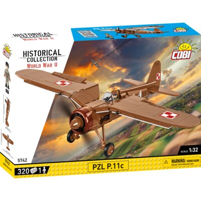 Klocki plastikowe COBI Historical Collection World War II PZL P-11c COBI-5742