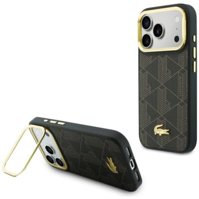 Etui LACOSTE PVC Blend Stand do Apple iPhone 17 Pro Brązowy