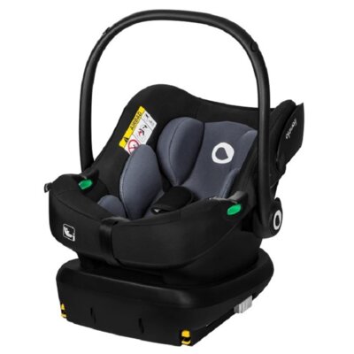 Fotelik samochodowy LIONELO Astrid i-Size z bazą Isofix 40-87 cm (0-13 kg) Czarno-szary