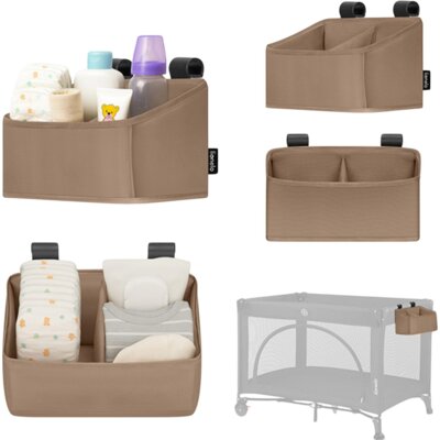 Organizer na pieluchy LIONELO Sidepocket Small Beżowy