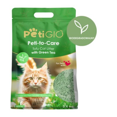 Żwirek dla kota PETIGIO Peti-to-Care Tofu Geen Tea PETI-261 6 L