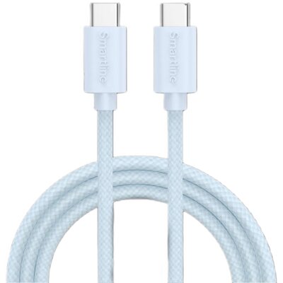Kabel USB-C - USB-C 2.0 SMARTLINE 60W 2m Niebieski