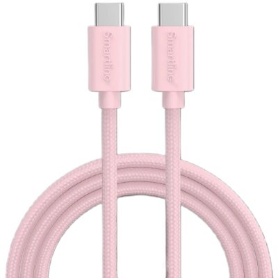Kabel USB-C - USB-C 2.0 SMARTLINE 60W 2m Różowy
