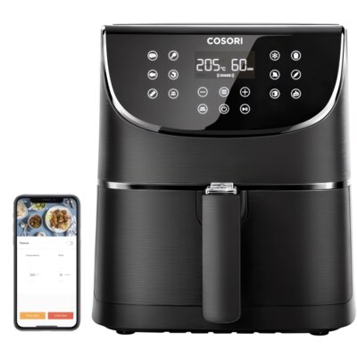 Air Fryer Frytkownica beztłuszczowa COSORI CS158-AF-RXB Premium Smart Czarny 5.5l Wi-Fi 11 programów gotowania