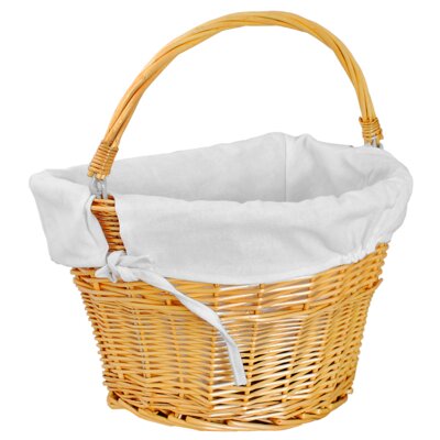 Koszyk wiklinowy na rower VÖGEL VKS-702 Stylowy Biały