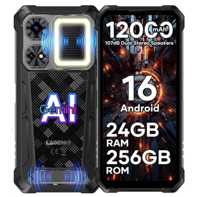Smartfon LAGENIO Rhino 1 Pro 5G 8/256GB 6.9″ 120Hz Czarny