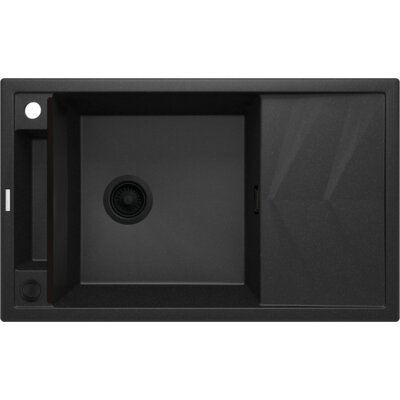 Zlewozmywak jednokomorowy z ociekaczem DEANTE Magnetic ZRM G113 Grafitowy metalik 50x82