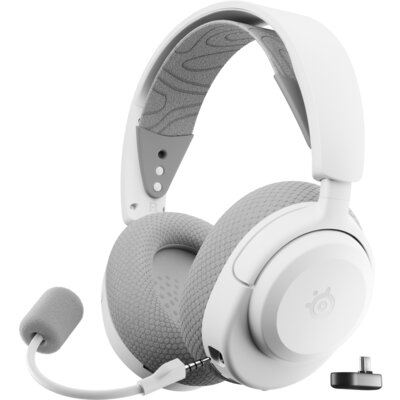 Słuchawki STEELSERIES Arctis Nova 3 Bezprzewodowe, Nauszne, Dźwięk przestrzenny Biało-szary