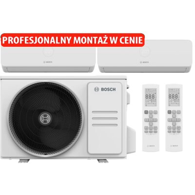 Klimatyzator Multi Split, Pompa ciepła powietrze - powietrze BOSCH Climate CL5000M 41/2E (2 pomieszczenia) z usługą montażu