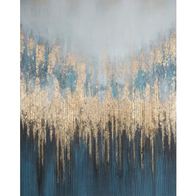 Obraz EUROFIRANY 445 80 x 100 cm Granatowy