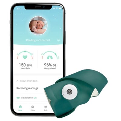 Niania elektroniczna OWLET Smart Sock 3 monitor oddechu Zielony